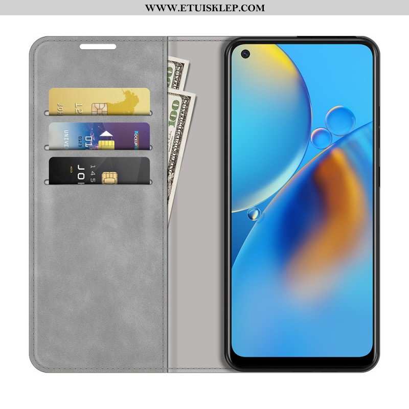 Etui Na Telefon do Oppo A74 4G Etui Folio Dotyk Skóry